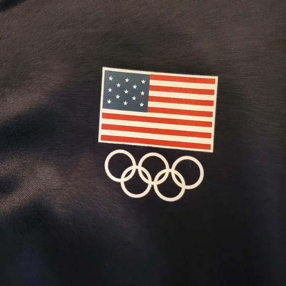 Team USA Olympic Jacket Men’s Large Navy Full Zip Hoodie Great Condition - Picture 3 of 5